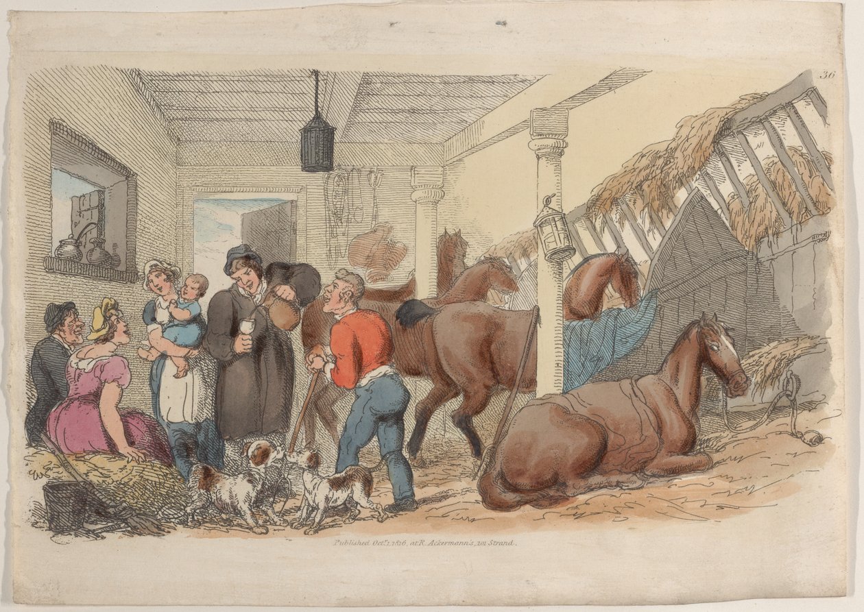 Tabliczka 36, ze świata w miniaturze, 1816., 1816. autorstwa Thomas Rowlandson