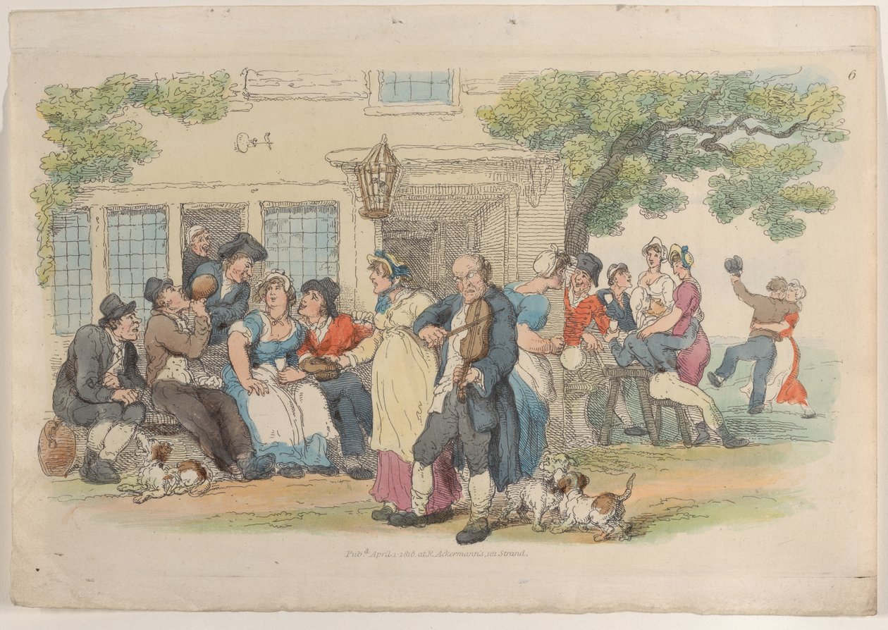 Tablica 6: Drzwi do Alei, ze Świata w Miniaturze, 1816., 1816. autorstwa Thomas Rowlandson