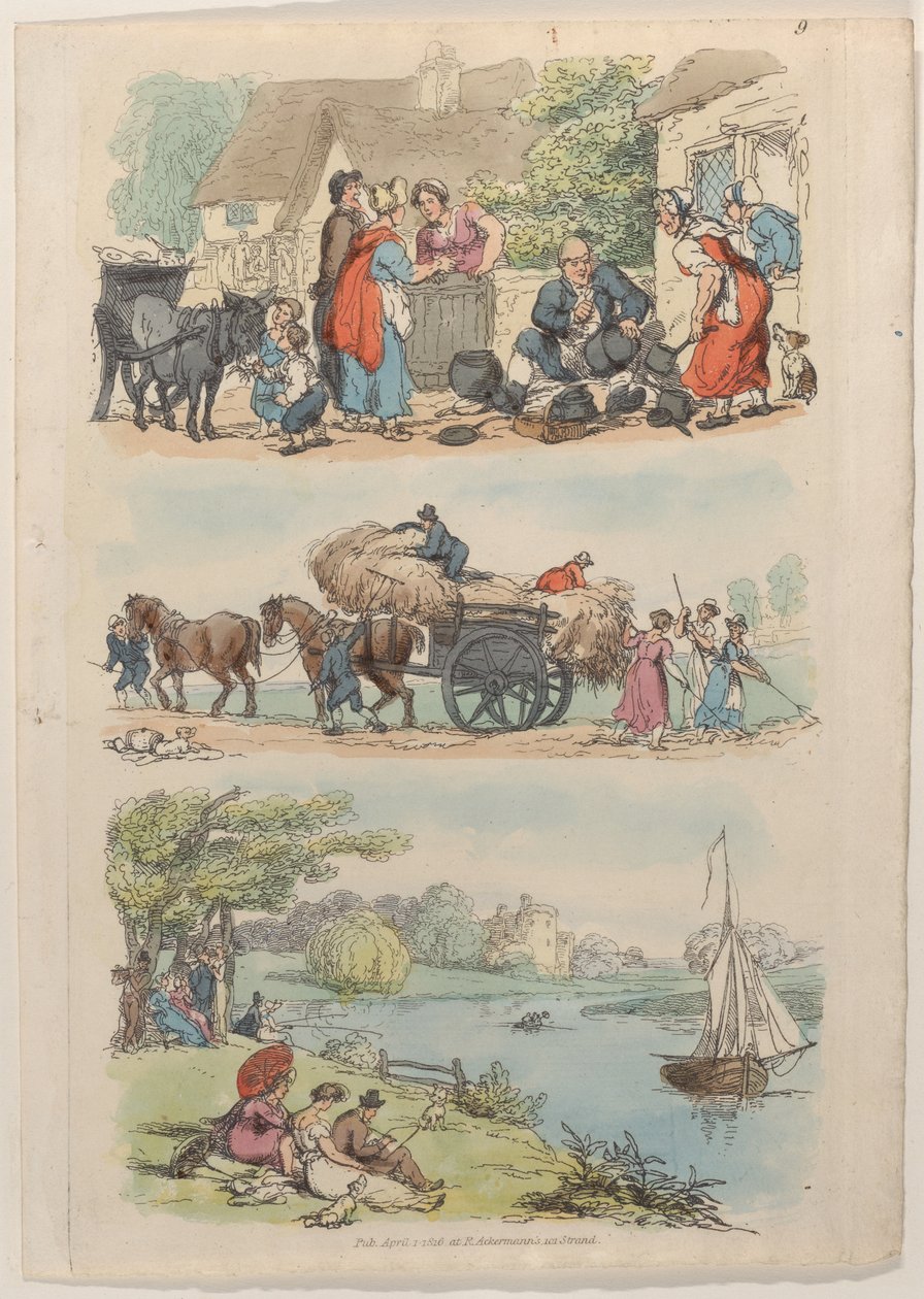 Tablica 9, ze Świata w miniaturze, 1816., 1816. autorstwa Thomas Rowlandson
