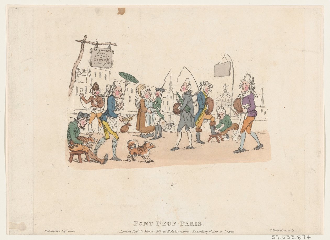 Pont Neuf, Paryż, 1 maja 1803., 1 maja 1803. autorstwa Thomas Rowlandson