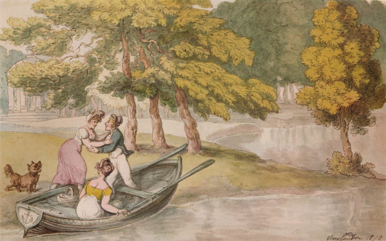 Popes Villa, Twickenham: wycieczka, ok. 1819 autorstwa Thomas Rowlandson