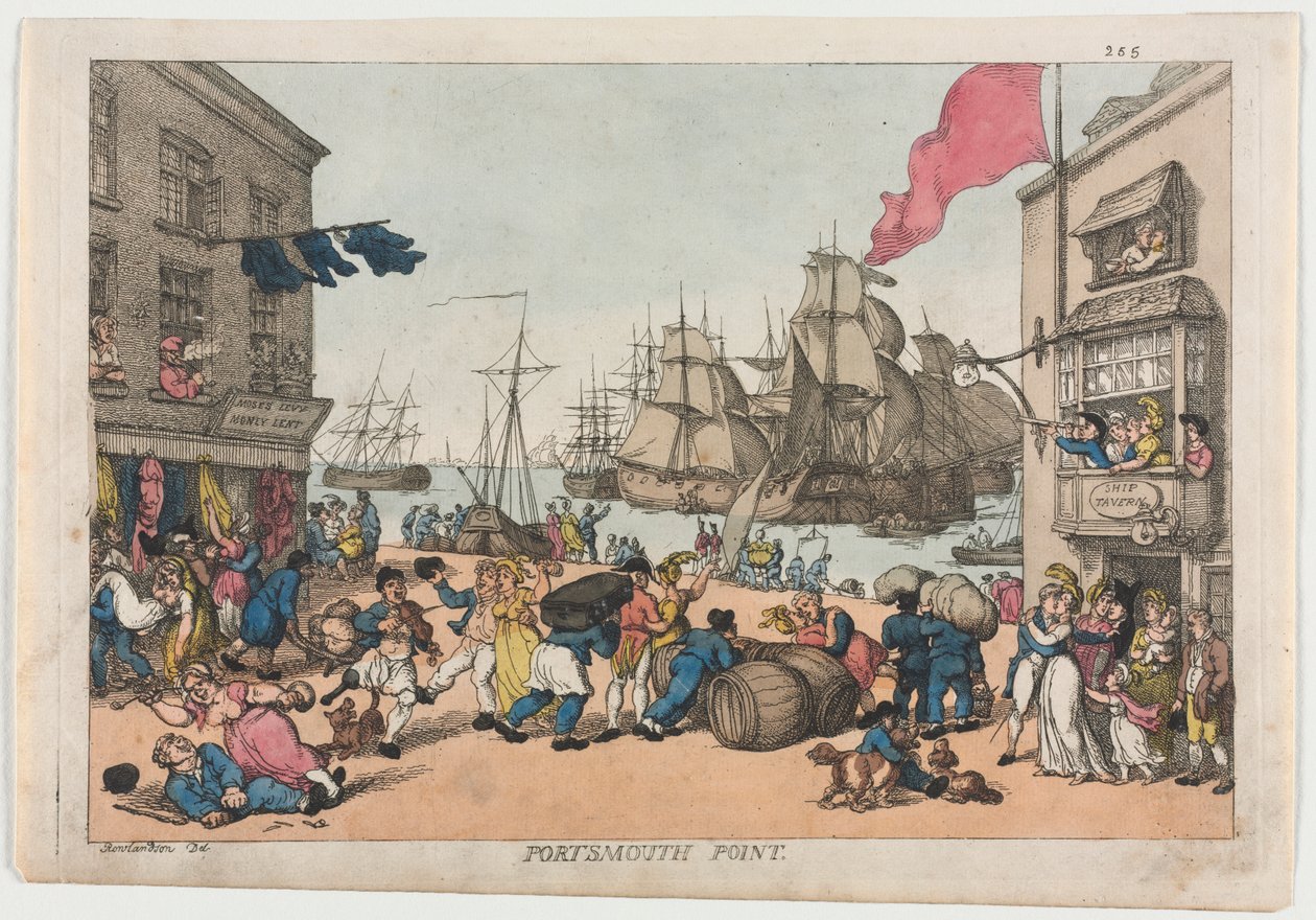 Punkt Portsmouth autorstwa Thomas Rowlandson