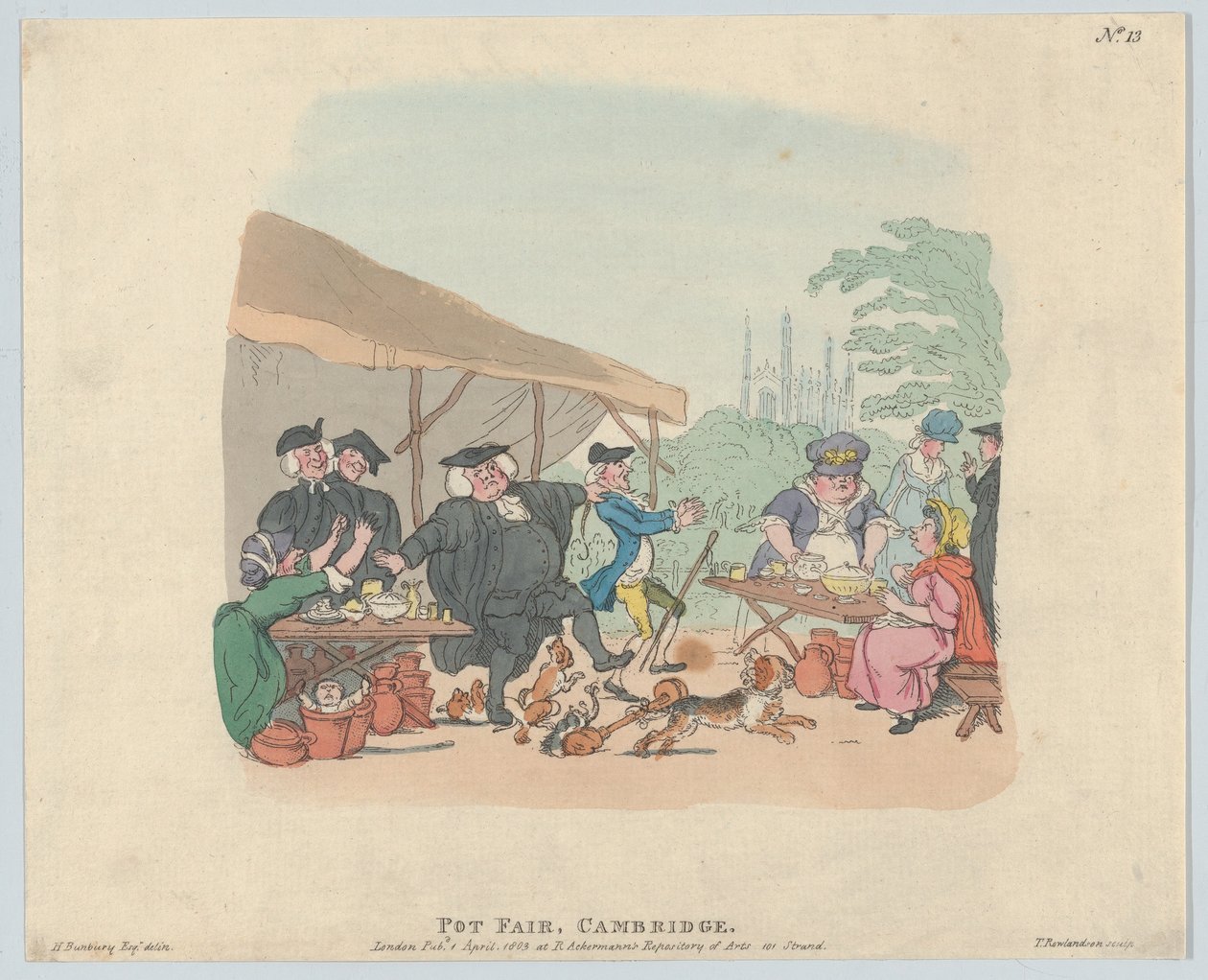 Targi Pot Fair Cambridge, 1 maja 1803., 1 maja 1803. autorstwa Thomas Rowlandson
