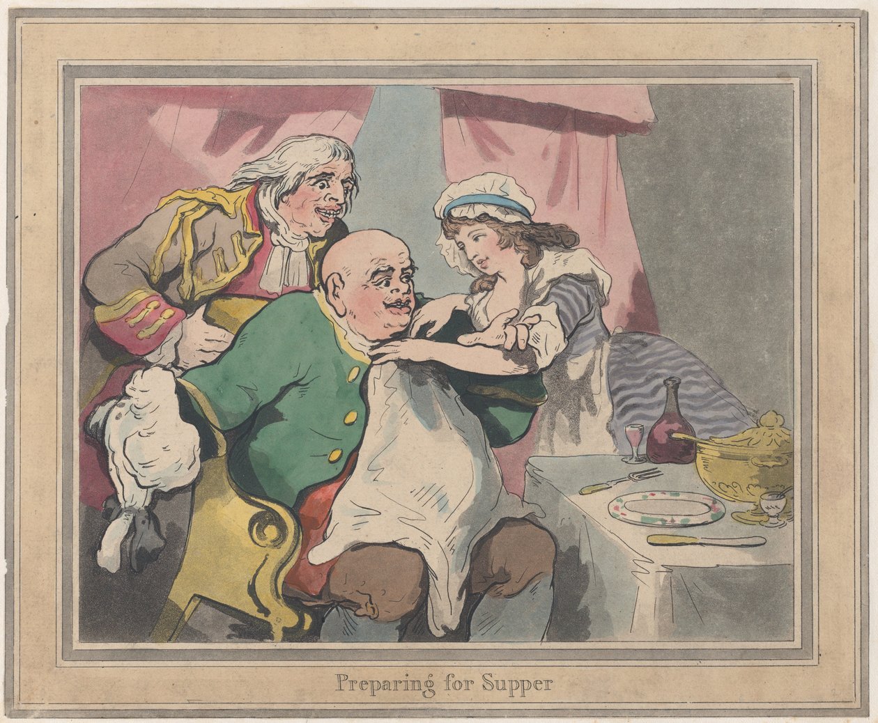 Przygotowania do Wieczerzy 22 października 1789 r., 22 października 1789 r. autorstwa Thomas Rowlandson