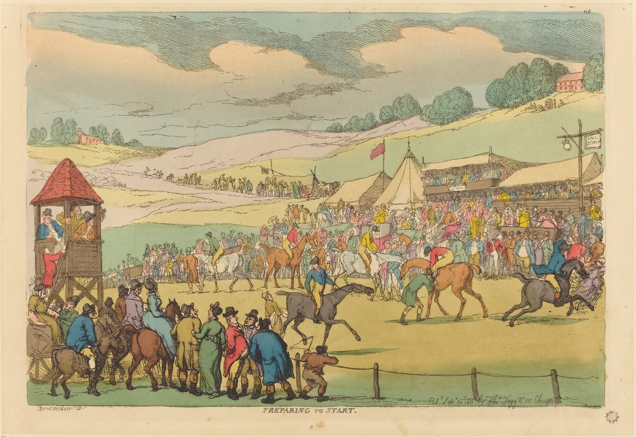 Przygotowanie do startu autorstwa Thomas Rowlandson