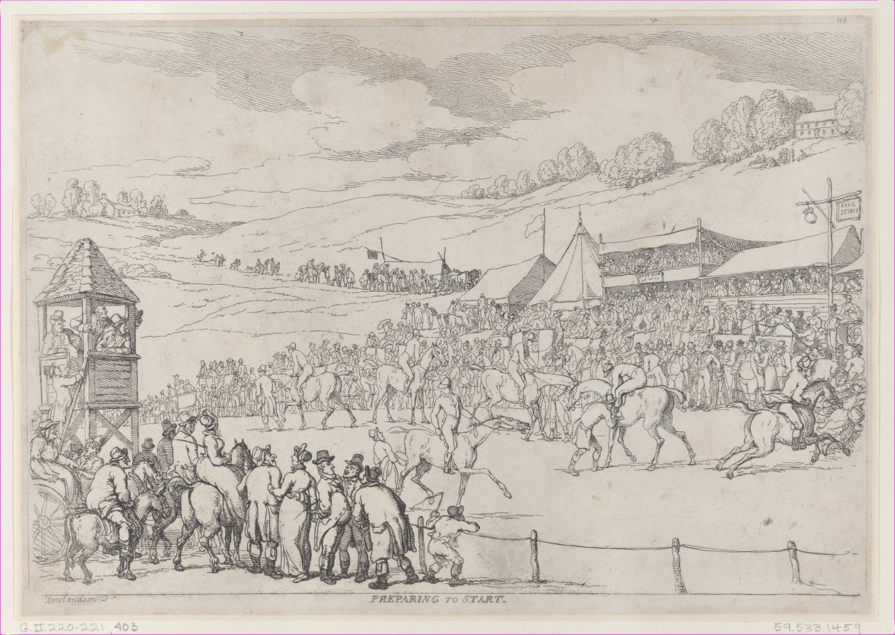 Przygotowanie do startu, 30 września 1811, 30 września 1811. autorstwa Thomas Rowlandson