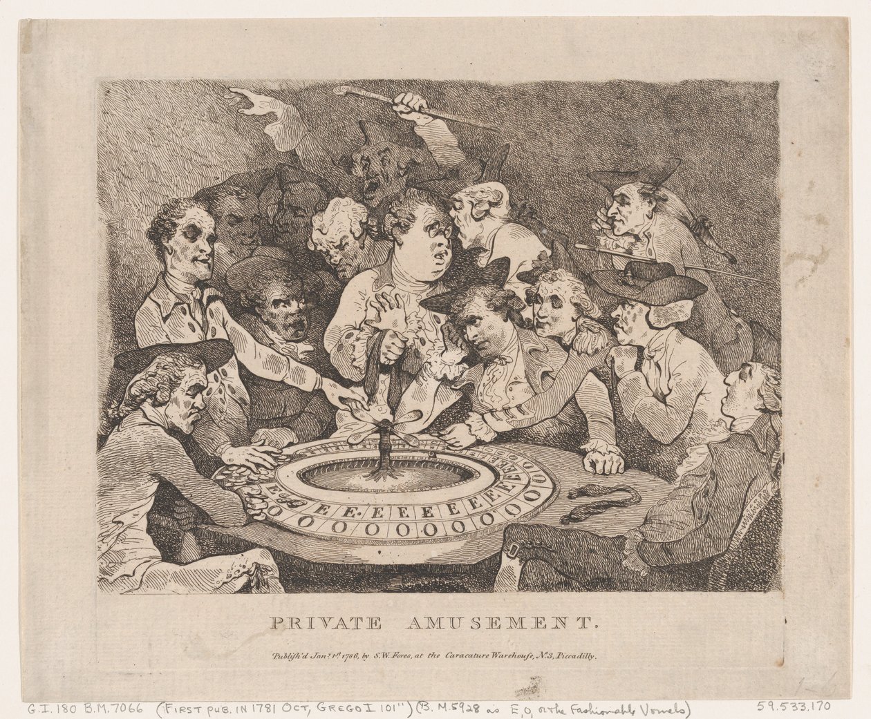 Rozrywka prywatna, 1 stycznia 1786., 1 stycznia 1786. autorstwa Thomas Rowlandson