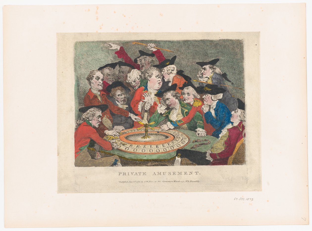 Rozrywka prywatna, 1 stycznia 1786., 1 stycznia 1786. autorstwa Thomas Rowlandson