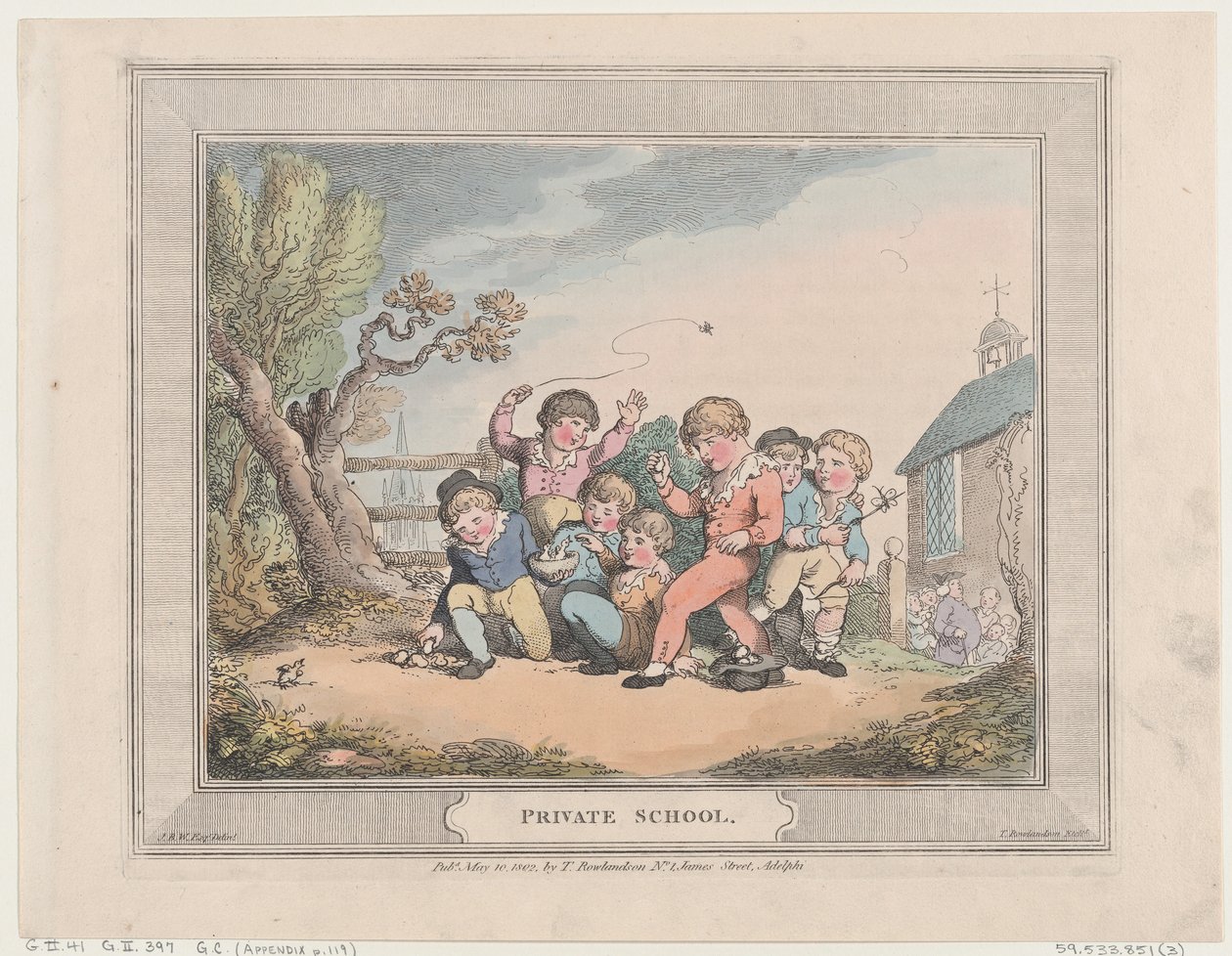 Szkoła Prywatna, 10 maja 1802, 10 maja 1802. autorstwa Thomas Rowlandson