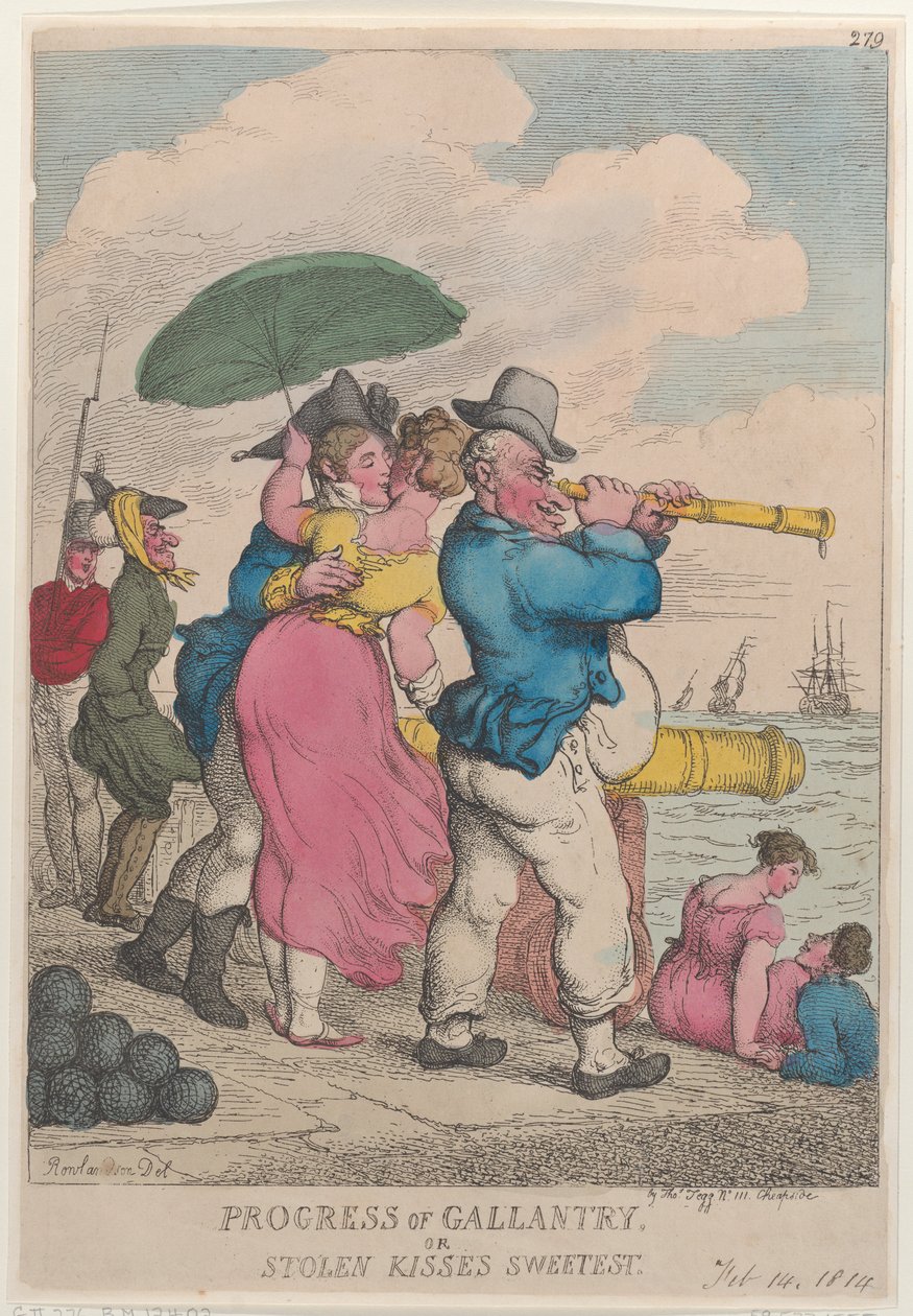 Progress of Gallantry or Stolen Kisses Sweetest, 14 lutego 1814., 14 lutego 1814. autorstwa Thomas Rowlandson