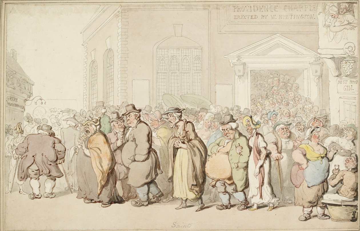 Kaplica Opatrzności, koniec XVIII wieku autorstwa Thomas Rowlandson