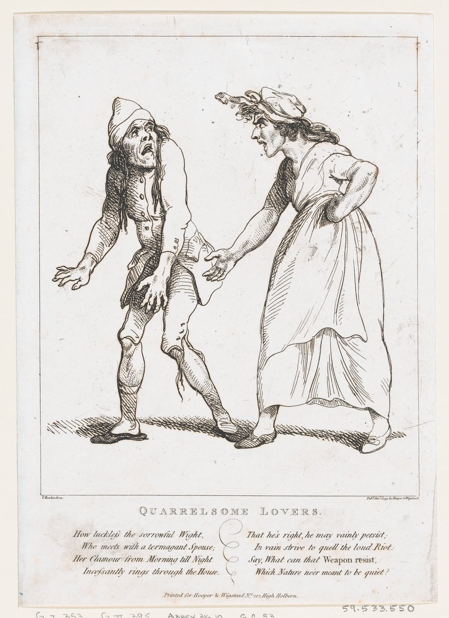 Kłótni kochankowie, 2 stycznia 1797., 2 stycznia 1797. autorstwa Thomas Rowlandson