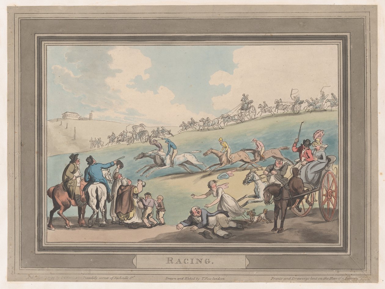 Wyścigi [The Start], 1 stycznia 1799., 1 stycznia 1799. autorstwa Thomas Rowlandson