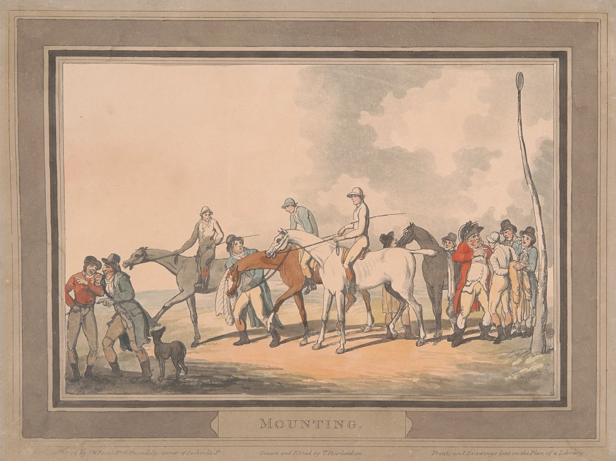 Wyścigi [zestaw sześciu]:  3. Montaż autorstwa Thomas Rowlandson