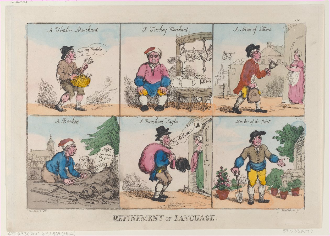 Udoskonalenie języka, 1 października 1802, 1 października 1802. autorstwa Thomas Rowlandson