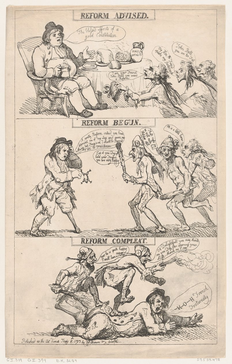 Zalecono reformę, rozpoczęto reformę, zakończono reformę autorstwa Thomas Rowlandson