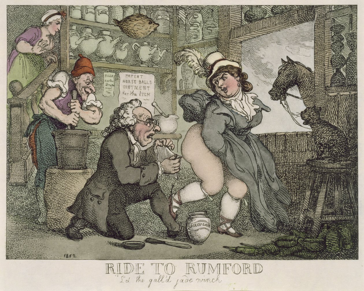 Jedź do Rumford, niech żółty jadeit wyciągnie autorstwa Thomas Rowlandson