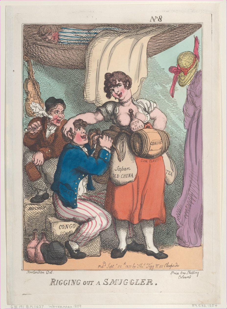 Wymuszenie przemytnika, 25 września 1810 r., 25 września 1810 r. autorstwa Thomas Rowlandson