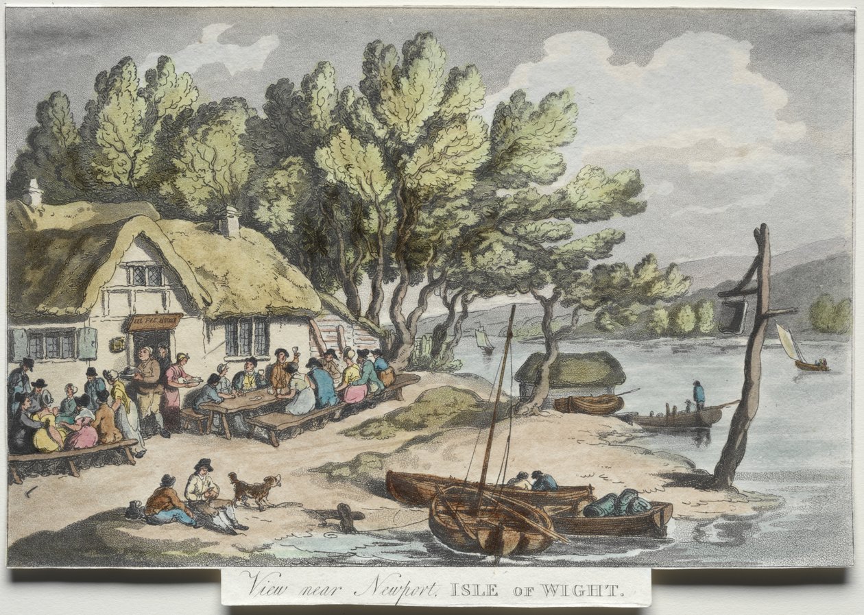 „Szkice z natury” Rowlandsona: Widok w pobliżu Newport na wyspie Wight autorstwa Thomas Rowlandson