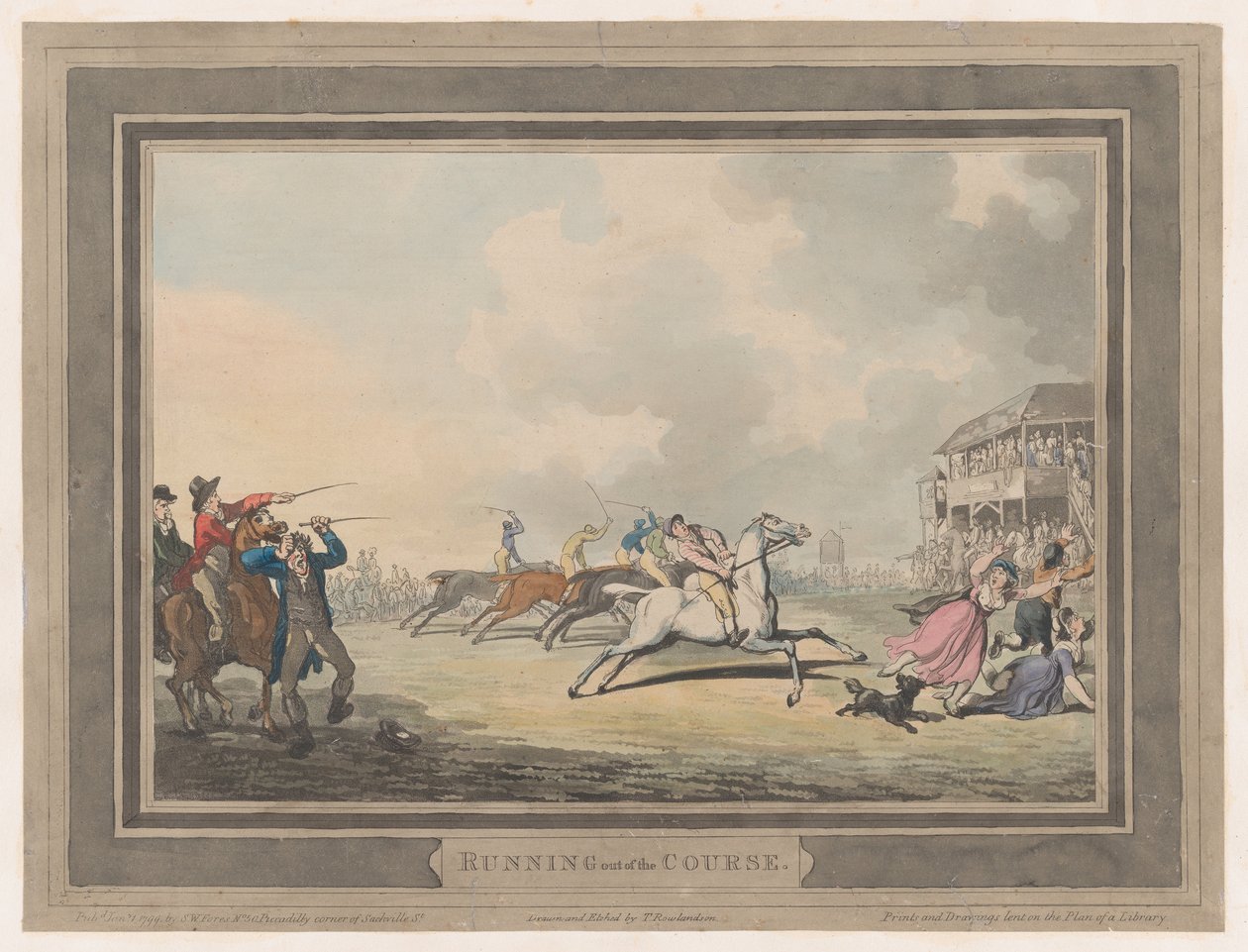 Wybieganie z kursu, 1 stycznia 1799., 1 stycznia 1799. autorstwa Thomas Rowlandson