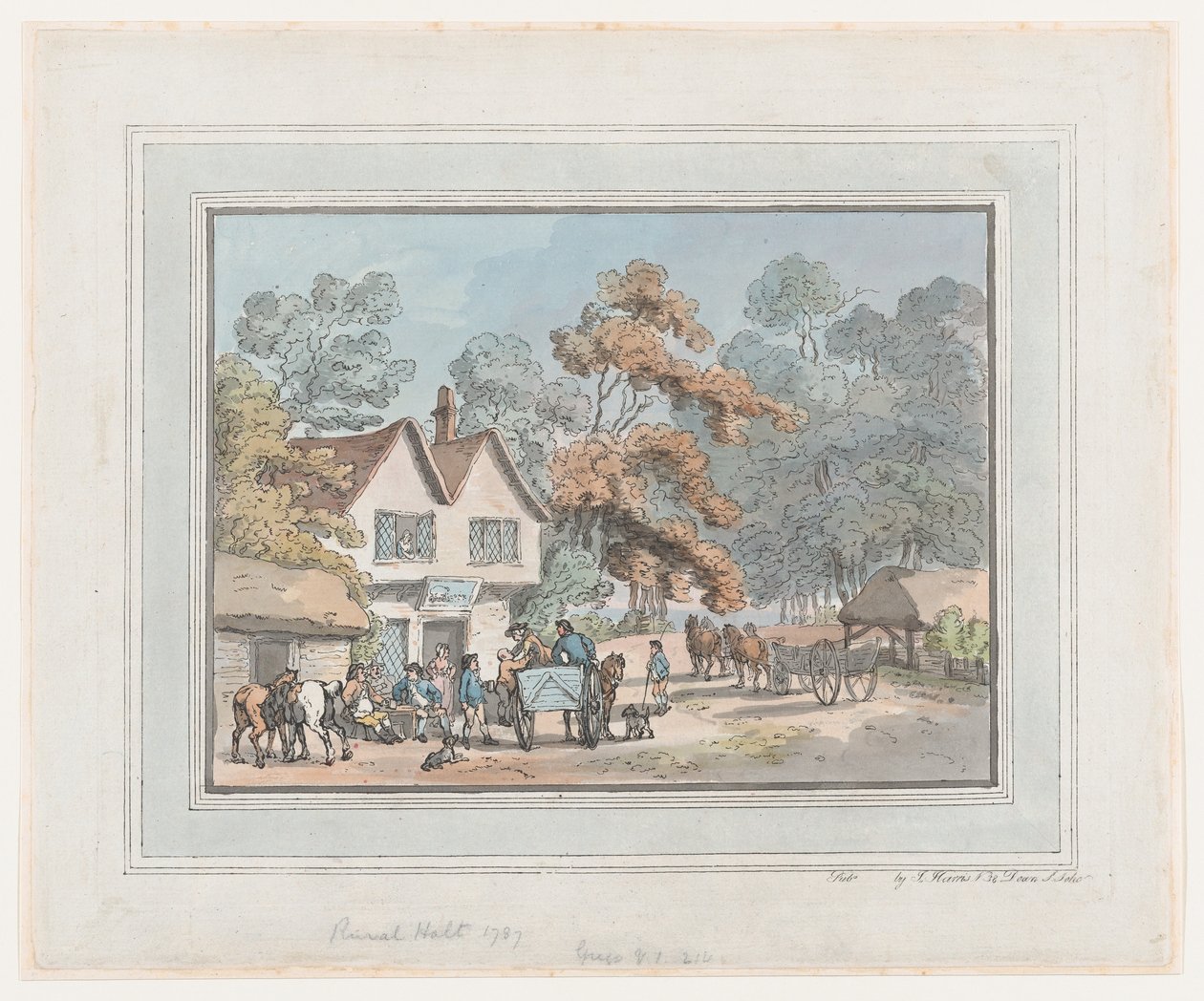 Wiejski postój, 1787., 1787. autorstwa Thomas Rowlandson