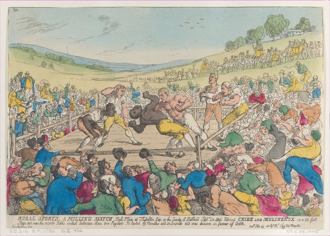 Rural Sports, Milling Match, 29 września 1811 r., 29 września 1811 r. autorstwa Thomas Rowlandson