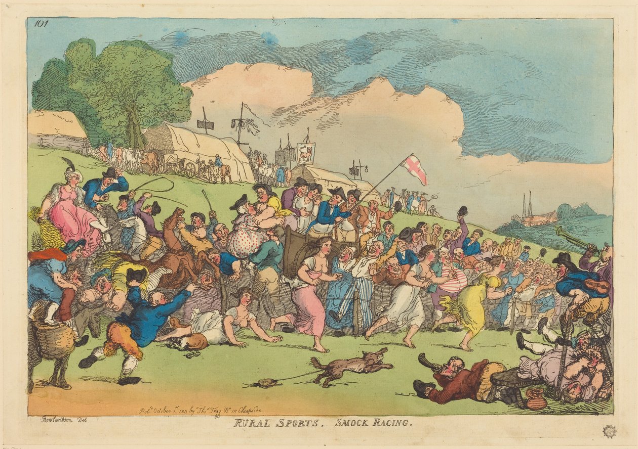 Sporty wiejskie. Wyścigi w fartuchach autorstwa Thomas Rowlandson