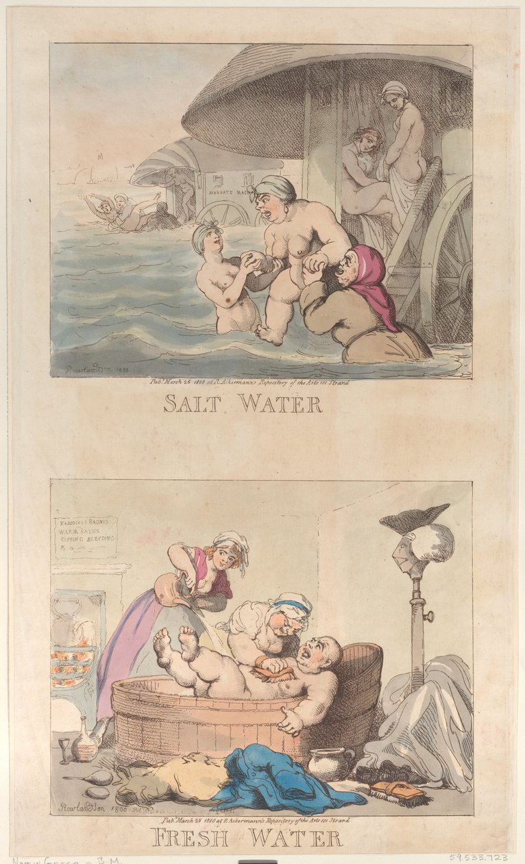 Woda słona i słodka, 25 marca 1800 r., 25 marca 1800 r. autorstwa Thomas Rowlandson