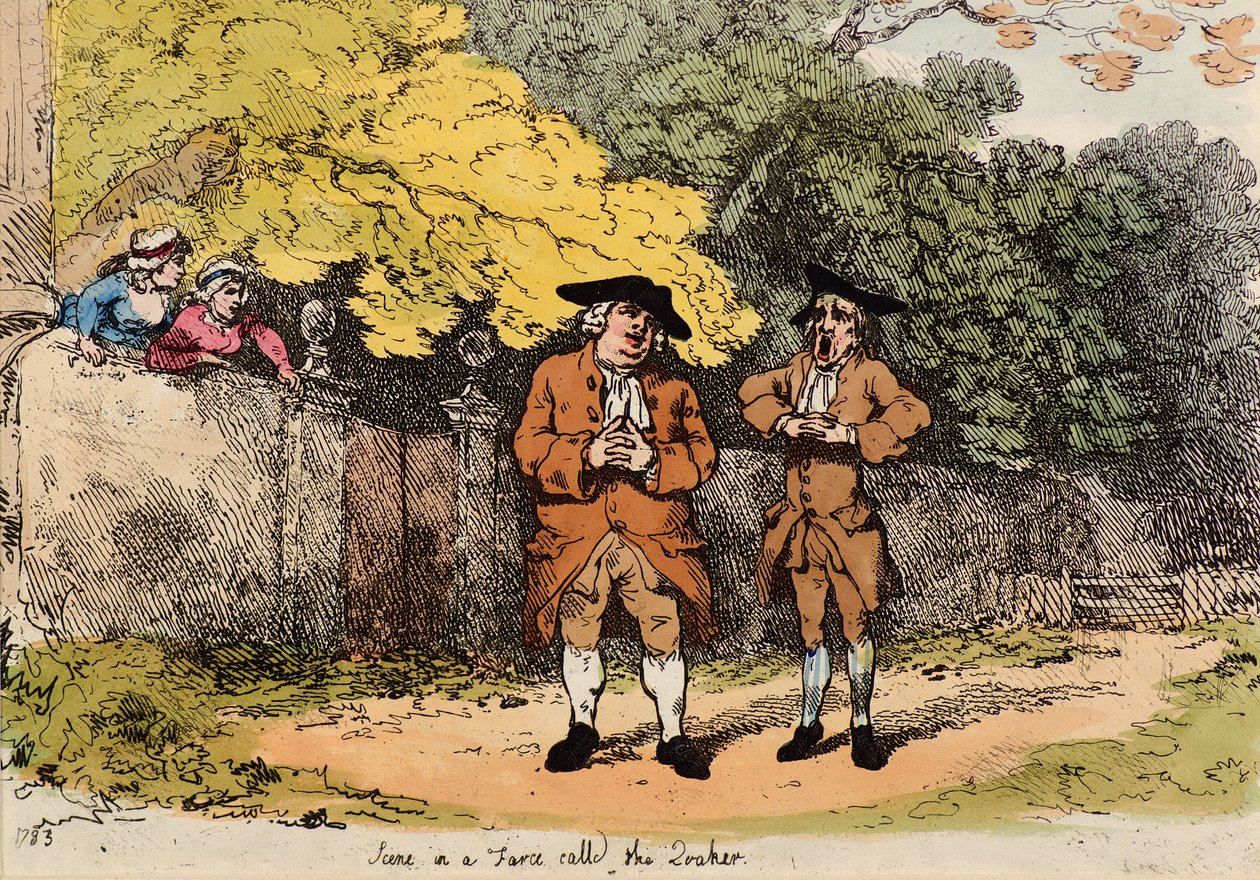 Scena w farsie zwanej kwakierem autorstwa Thomas Rowlandson