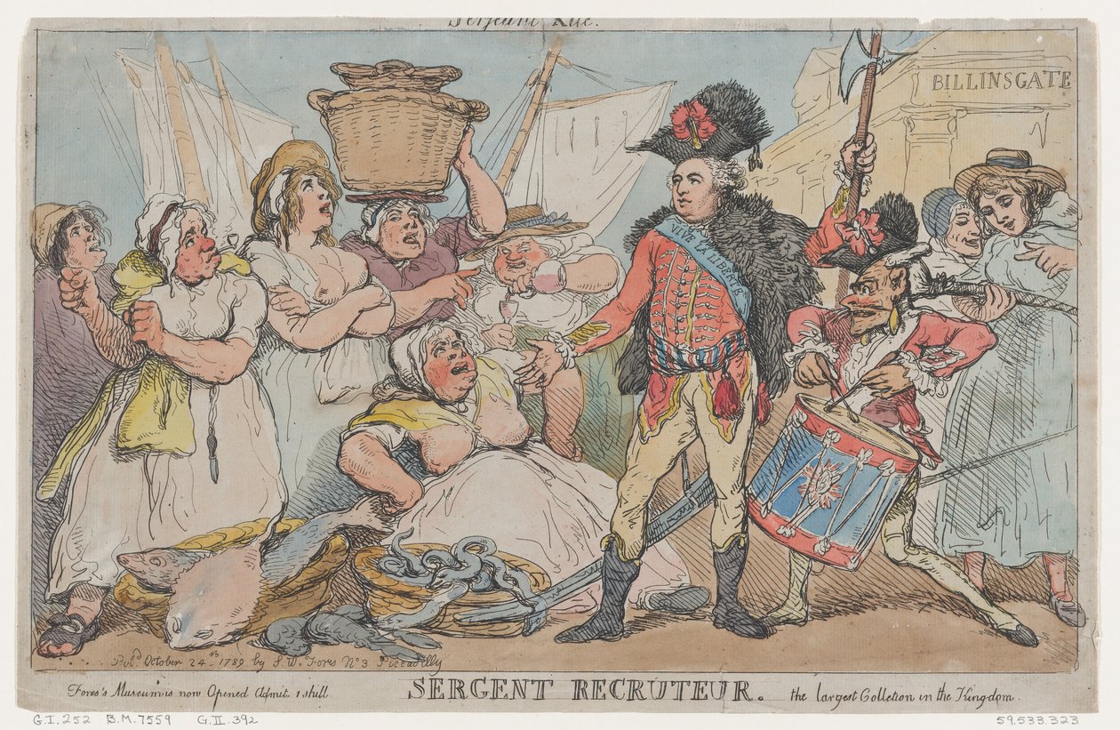 Sierżant Rekruter, 24.10.1789., 24.10.1789. autorstwa Thomas Rowlandson