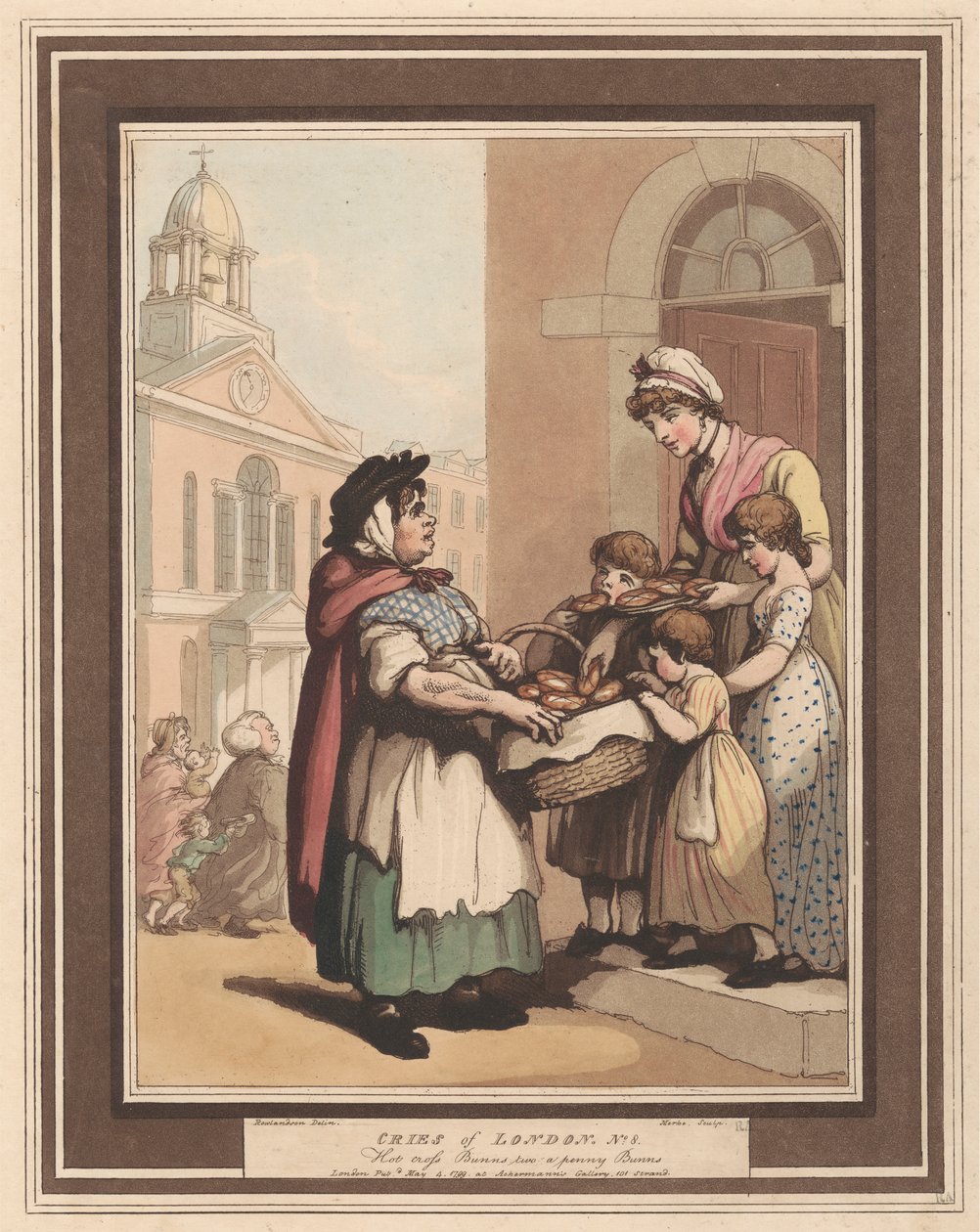 Zestaw ośmiu (6): Okrzyki Londynu autorstwa Thomas Rowlandson