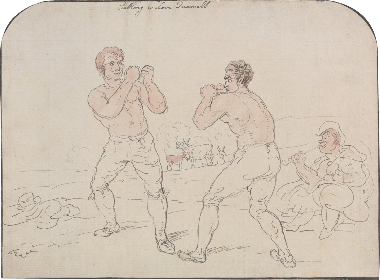 Rozstrzyganie kłótni miłosnej autorstwa Thomas Rowlandson