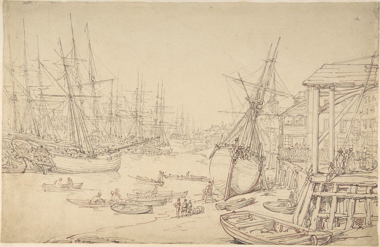 Stocznia w Greenwich autorstwa Thomas Rowlandson