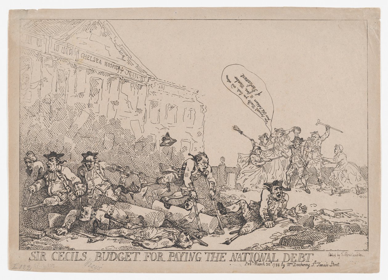 Budżet Sir Cecila na spłatę długu narodowego, 30 marca 1784., 30 marca 1784. autorstwa Thomas Rowlandson