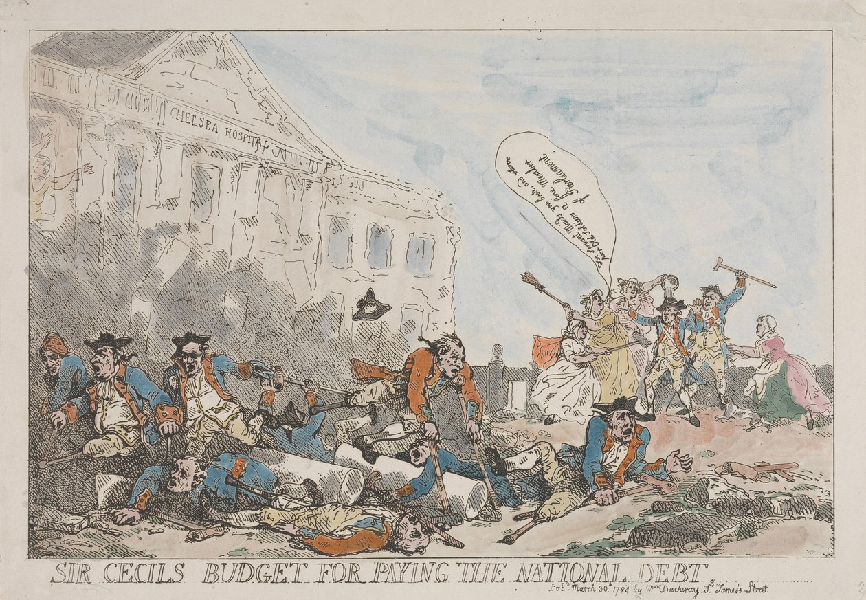 Budżet sir Cecila na spłatę długu publicznego autorstwa Thomas Rowlandson