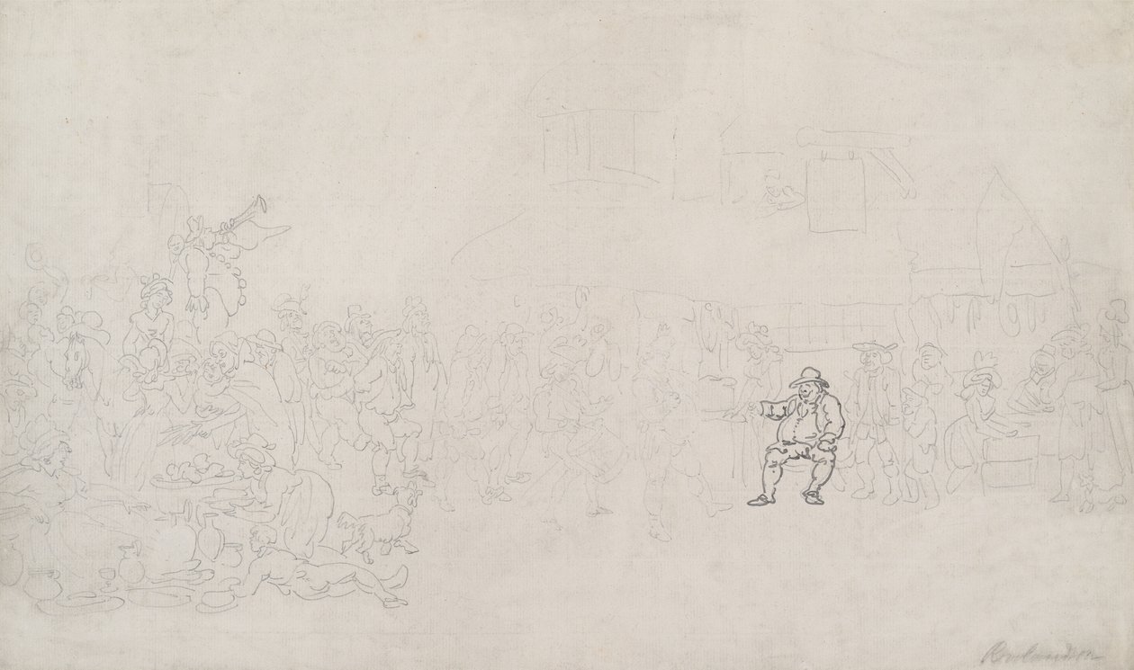 Szkic do filmu „The Recruiter” autorstwa Thomas Rowlandson