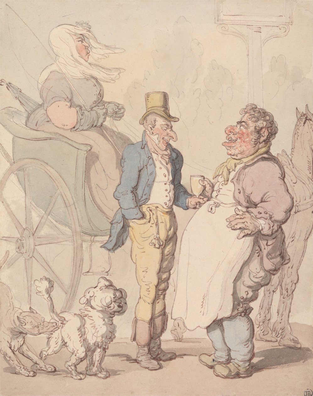 „Slender Billy”  Odpoczywa autorstwa Thomas Rowlandson