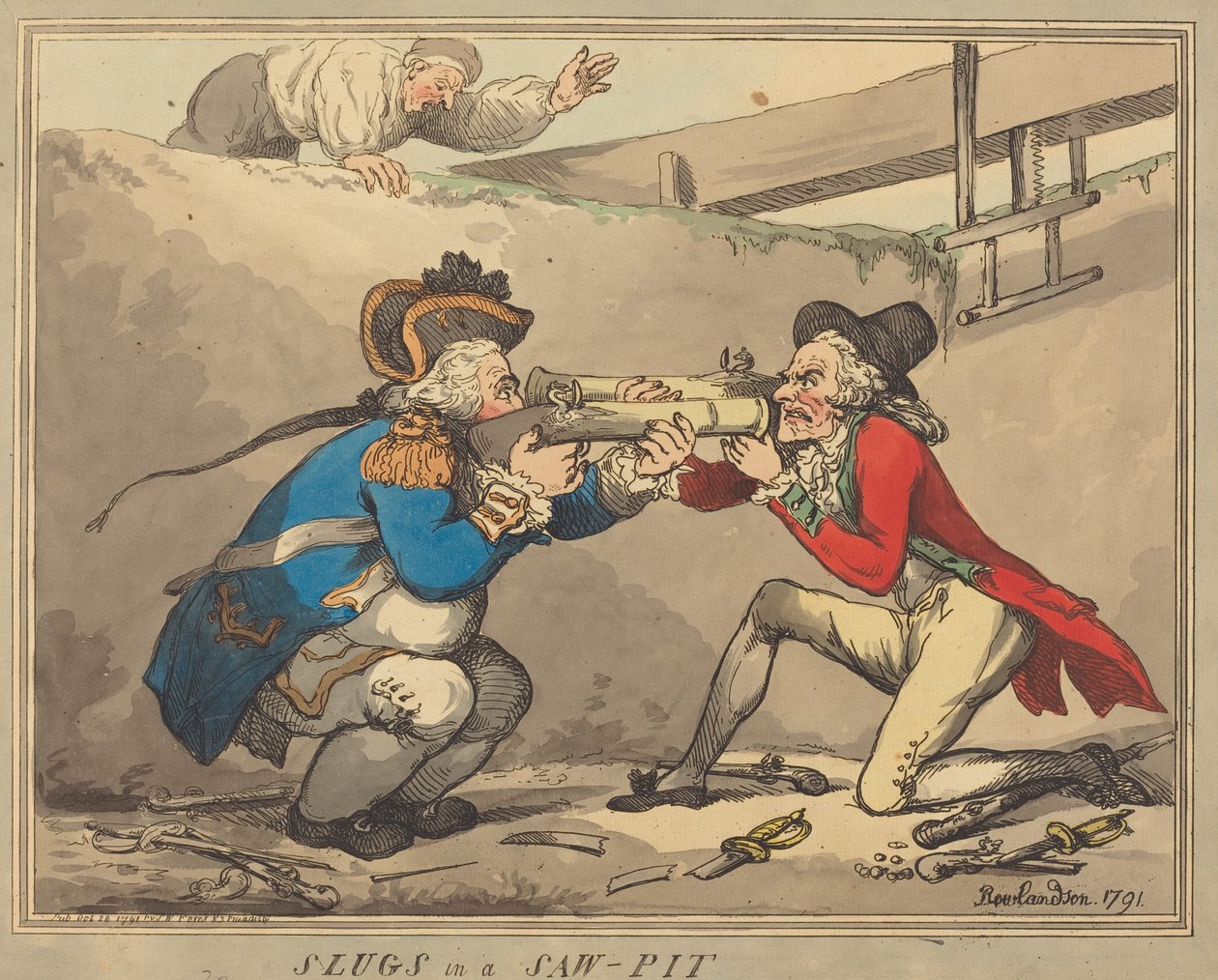 Ślimaki w Sawpit autorstwa Thomas Rowlandson