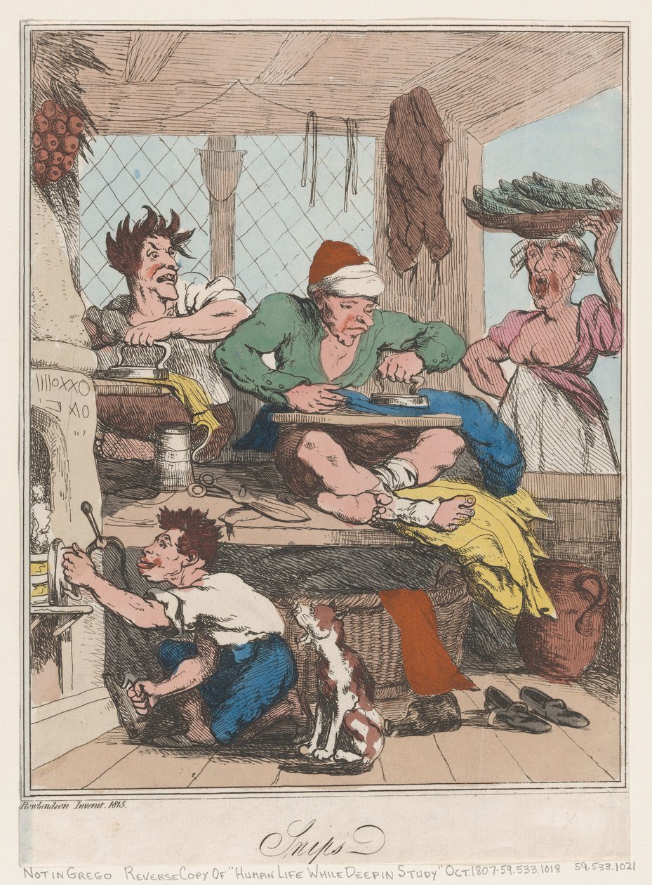 Nożyce, 1815., 1815. autorstwa Thomas Rowlandson