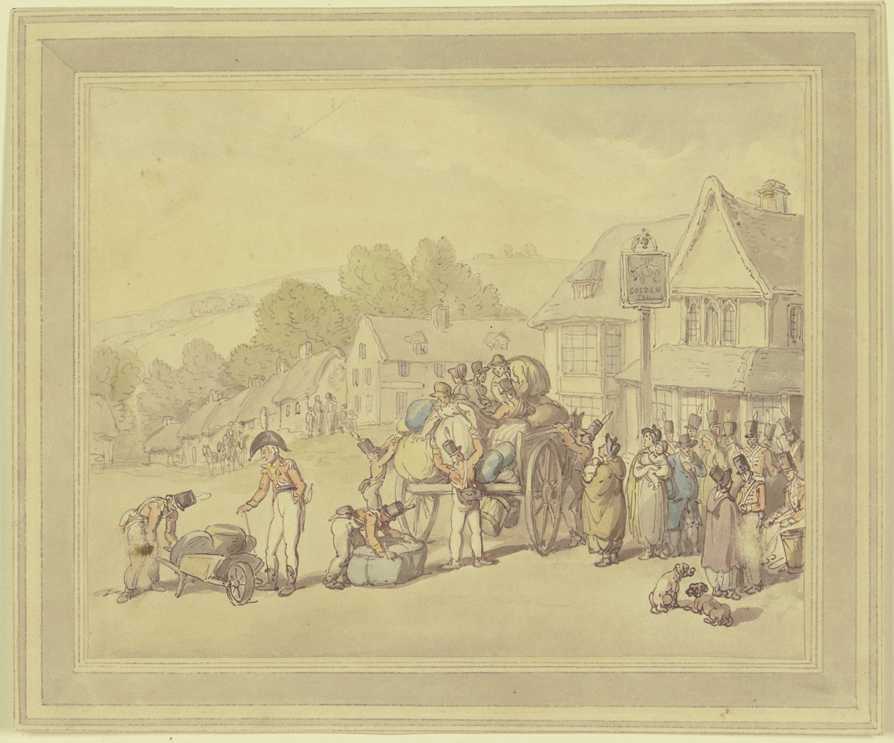 Żołnierze przed karczmą autorstwa Thomas Rowlandson