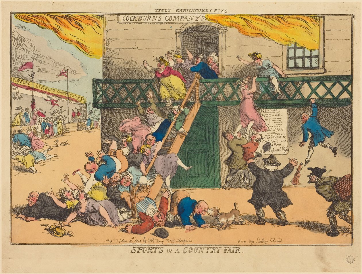 Zawody sportowe na wiejskim jarmarku autorstwa Thomas Rowlandson