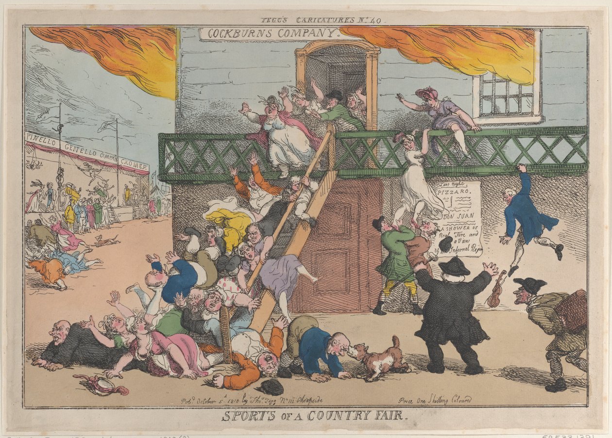 Jarmark sportów wiejskich, 5 października 1810 r., 5 października 1810 r. autorstwa Thomas Rowlandson