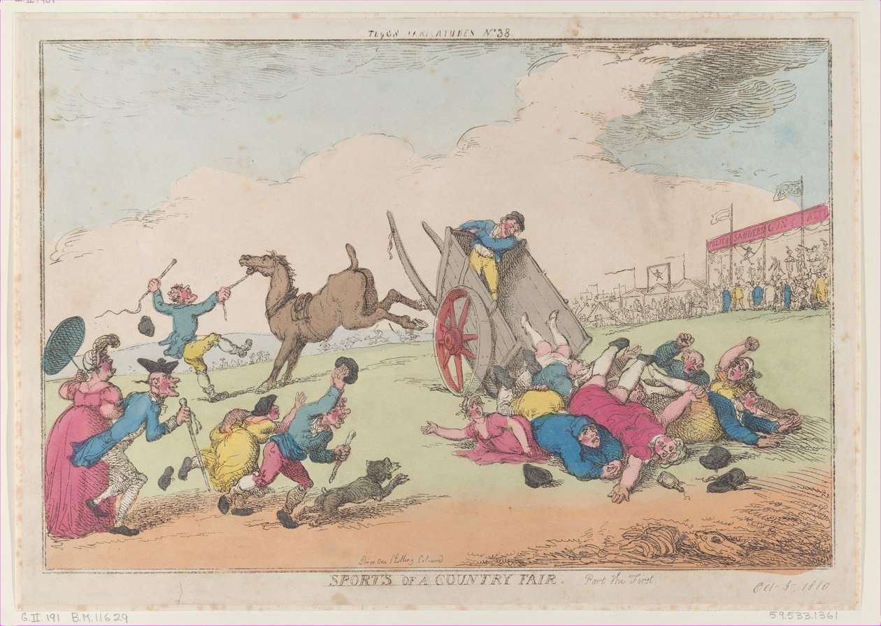 Jarmark sportowy, część pierwsza, 5 października 1810 r., 5 października 1810 r. autorstwa Thomas Rowlandson
