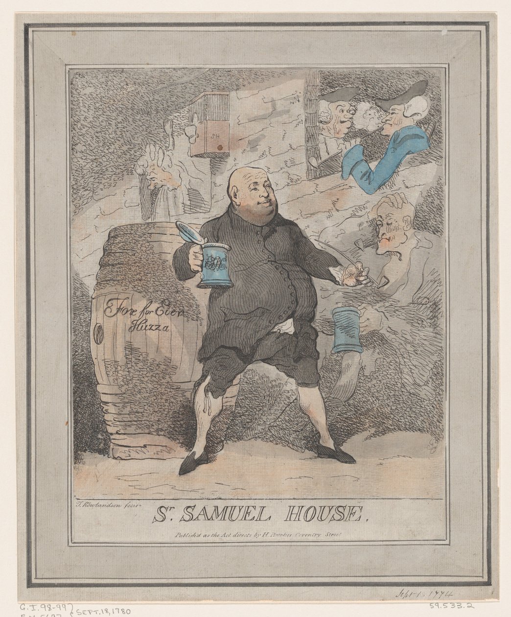 S. Samuel House, [1780] wznowione 1786-91., [1780] wznowione 1786-91. autorstwa Thomas Rowlandson