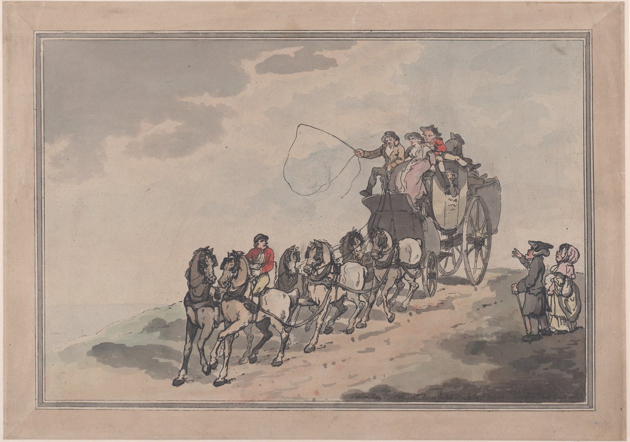 Stage Coach and Six, 1786-93., 1786-93. autorstwa Thomas Rowlandson