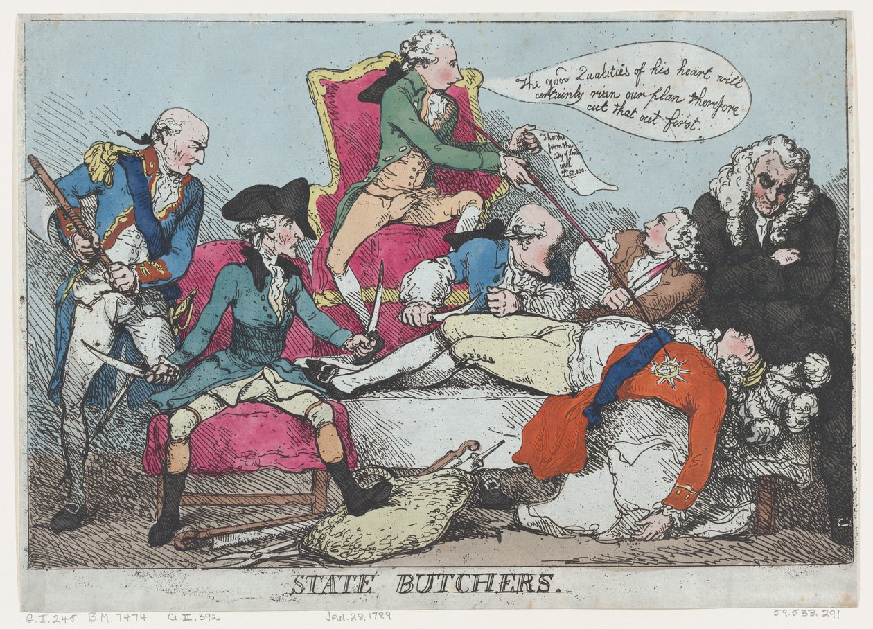 Rzeźnicy państwowi, 28 stycznia 1789 r., 28 stycznia 1789 r. autorstwa Thomas Rowlandson