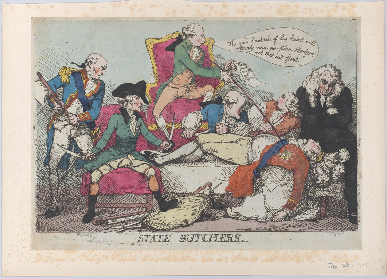 Rzeźnicy państwowi, 28 stycznia 1789 r., 28 stycznia 1789 r. autorstwa Thomas Rowlandson