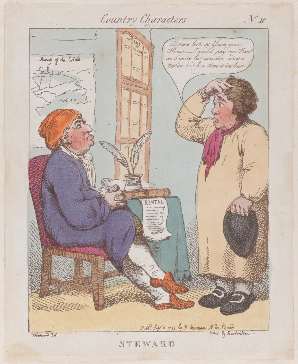 Steward, 10 września 1799., 10 września 1799. autorstwa Thomas Rowlandson