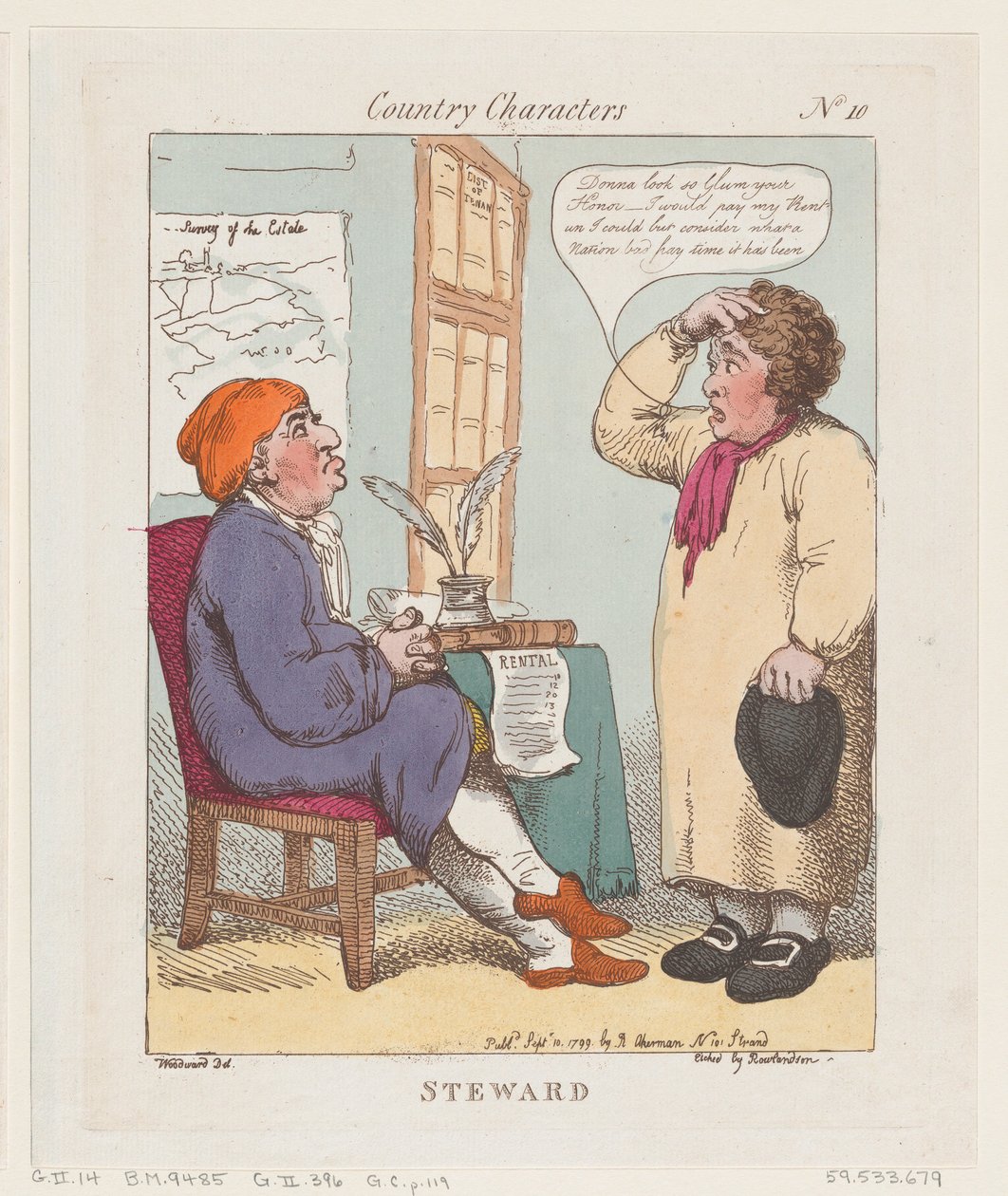 Steward, 10 września 1799., 10 września 1799. autorstwa Thomas Rowlandson