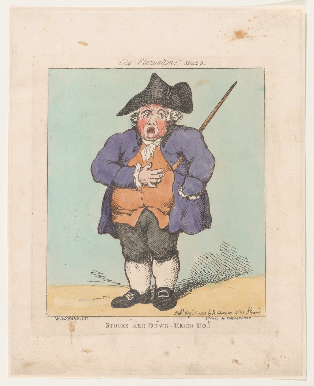 Stocks Are Down- Heigh-Ho!!, 10 sierpnia 1799., 10 sierpnia 1799. autorstwa Thomas Rowlandson